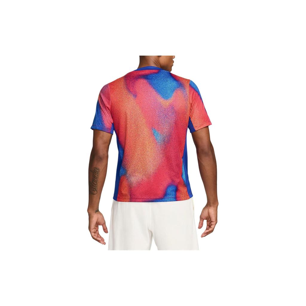 Nike Dri-Fit USMNT Academy Pro Embroidered Logo Graphic Sports Casual Crew Neck Short Sleeve Soccer Shirt Men Tops FJ2734-101