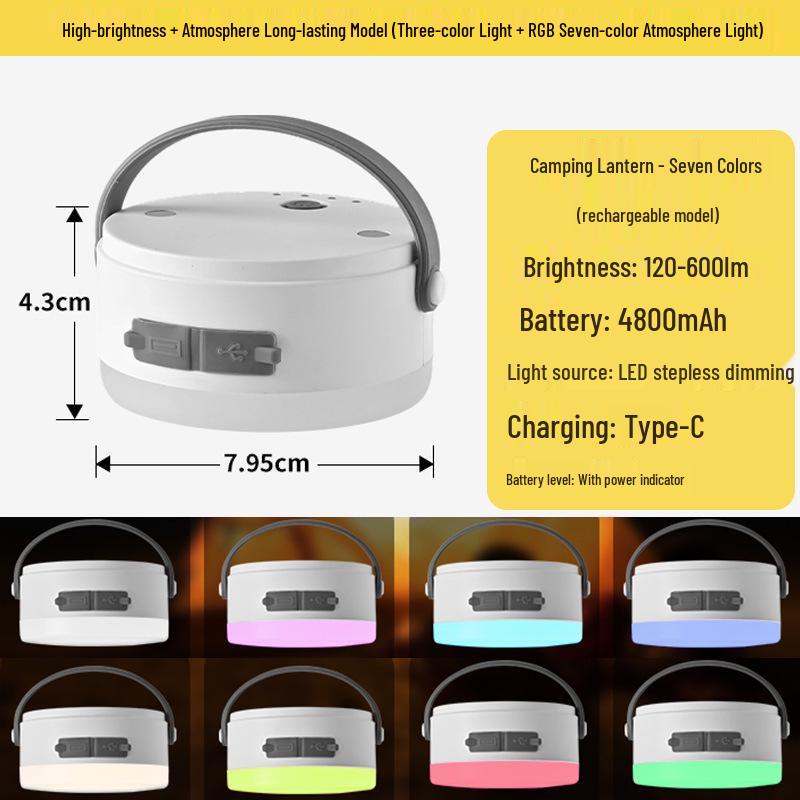 Portable Camping Tent Light with Strong Illumination, Long Battery Life, and Emergency Hanging Feature