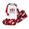 Weihnachts-Eltern-Kind-Anzug für Damen, Rundhalsausschnitt, lange Ärmel, karierter Weihnachts-Homewear-Anzug