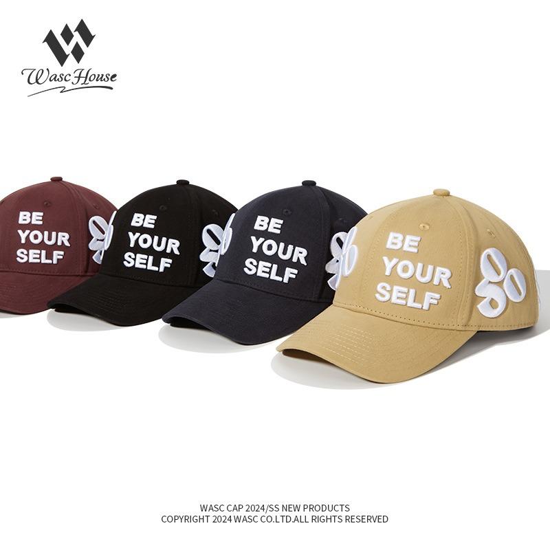 Go Three-dimensional Embroidery Letters Couple Flat Cap Cap Versatile Tide Brand Baseball Hat