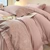 Luxury Embroidered Cotton Bedding Set: Breathable Hotel-Style Duvet Cover & Bed Sheets
