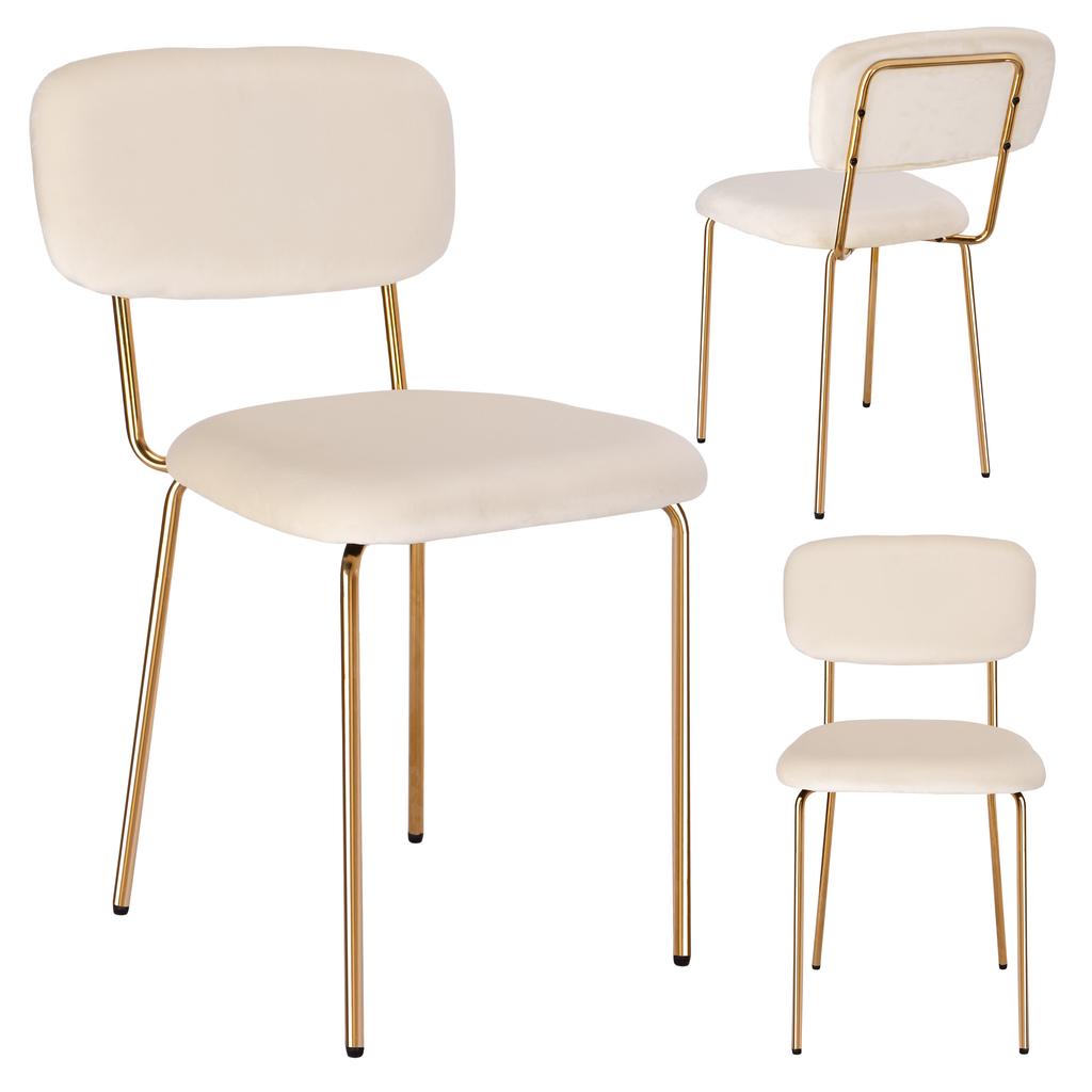 Velvet Chair Louis Gold Beige Velvet