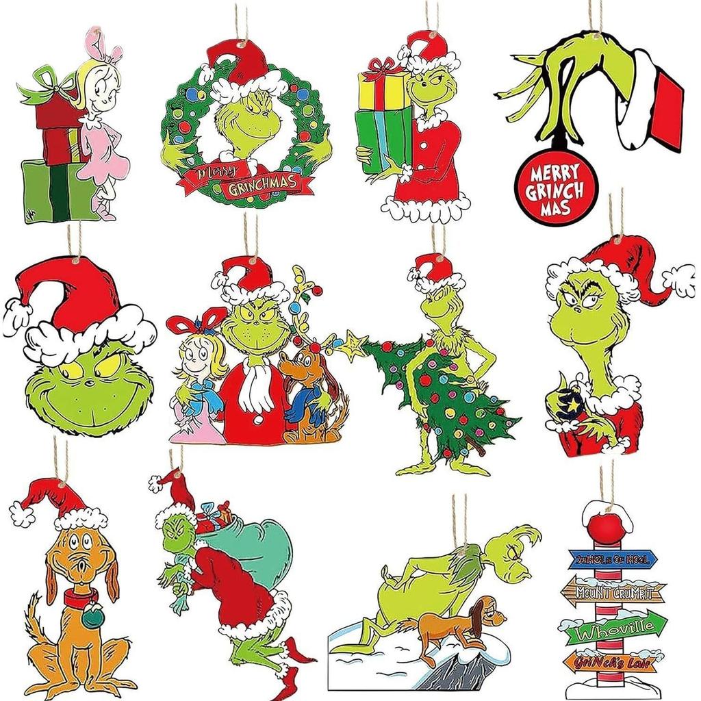 Lynch Wooden Christmas Tree Ornaments: Festive Pendant Tags for Home and Party Crafts