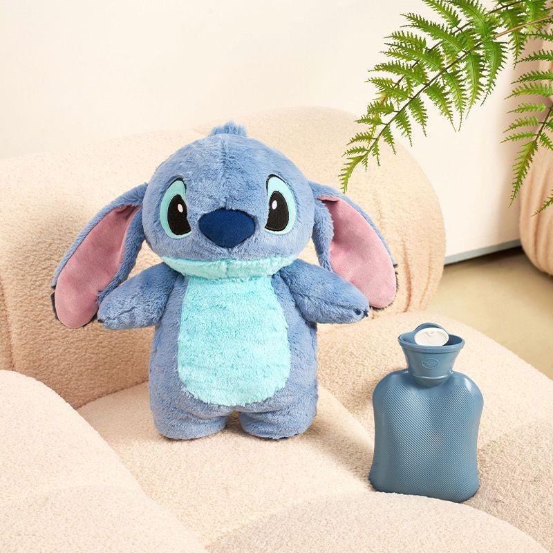 Stitch Hot Water Bottle: Cartoon Shark Plush Hand Warmer, Thickened Anti-Scald PVC, Easy To Disassemble and Wash