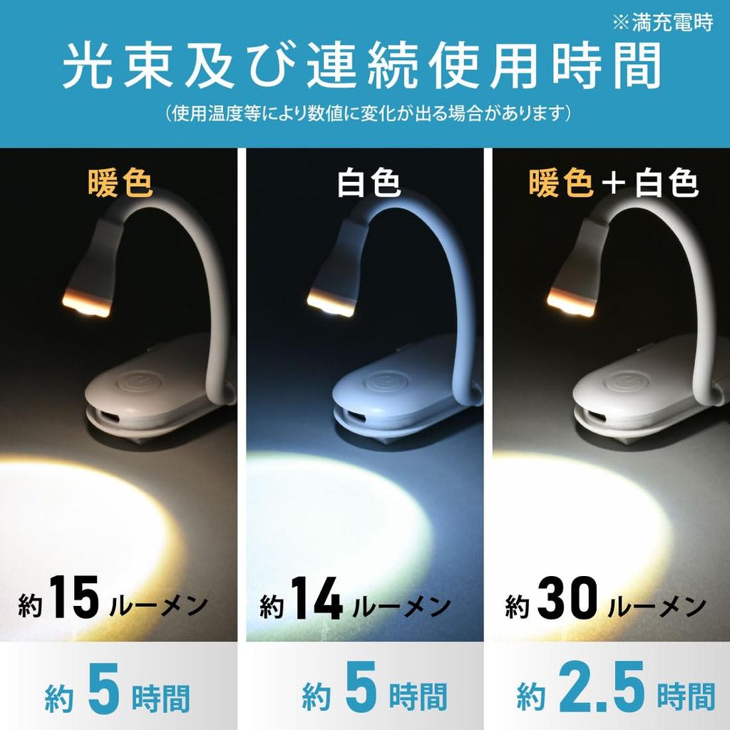 OHM LED Flexible Small Mini USB with Handheld Light LH-S03A5 08-1637 Flashlight, Light, Rechargeable, Clip, Light, Warm/White