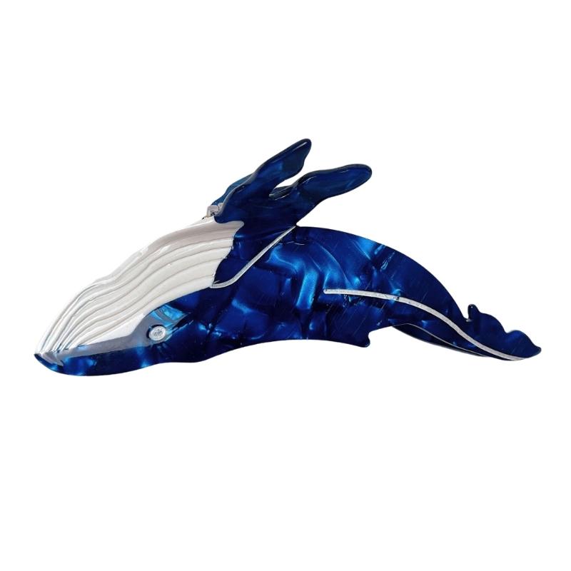 Acrylic Whale Hair Clip Elegant Whale Hair Clamp Multifuntional Hairstyle Accessory Suitable for Wedding and Party