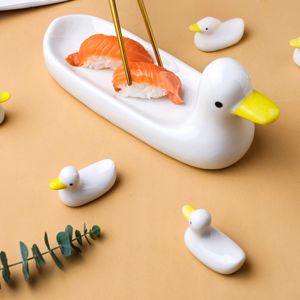 1 set/6 st Söt keramisk ätpinnehållare i japansk stil, Elegant bordsdukning för hemmabruk, Praktiskt och kreativt ätpinne-stöd