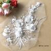 New Chiffon Three-dimensional Flower Cloth Stickers Beaded Mesh Embroidery Cloth Stickers Lace Patch Clothes Decoration Accessor