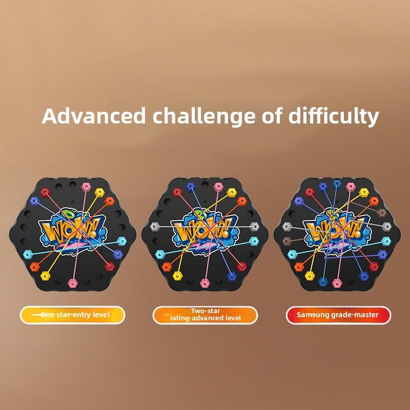 Kids Rope Knots Puzzle Board Game Color Line Twisted Connected Ropes Logic Thinking Table Game Parent Child Interactive Toy