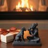 3D Printed Dog And Owner Sculpture Dog And Owner Statue Desktop Animal Figurine