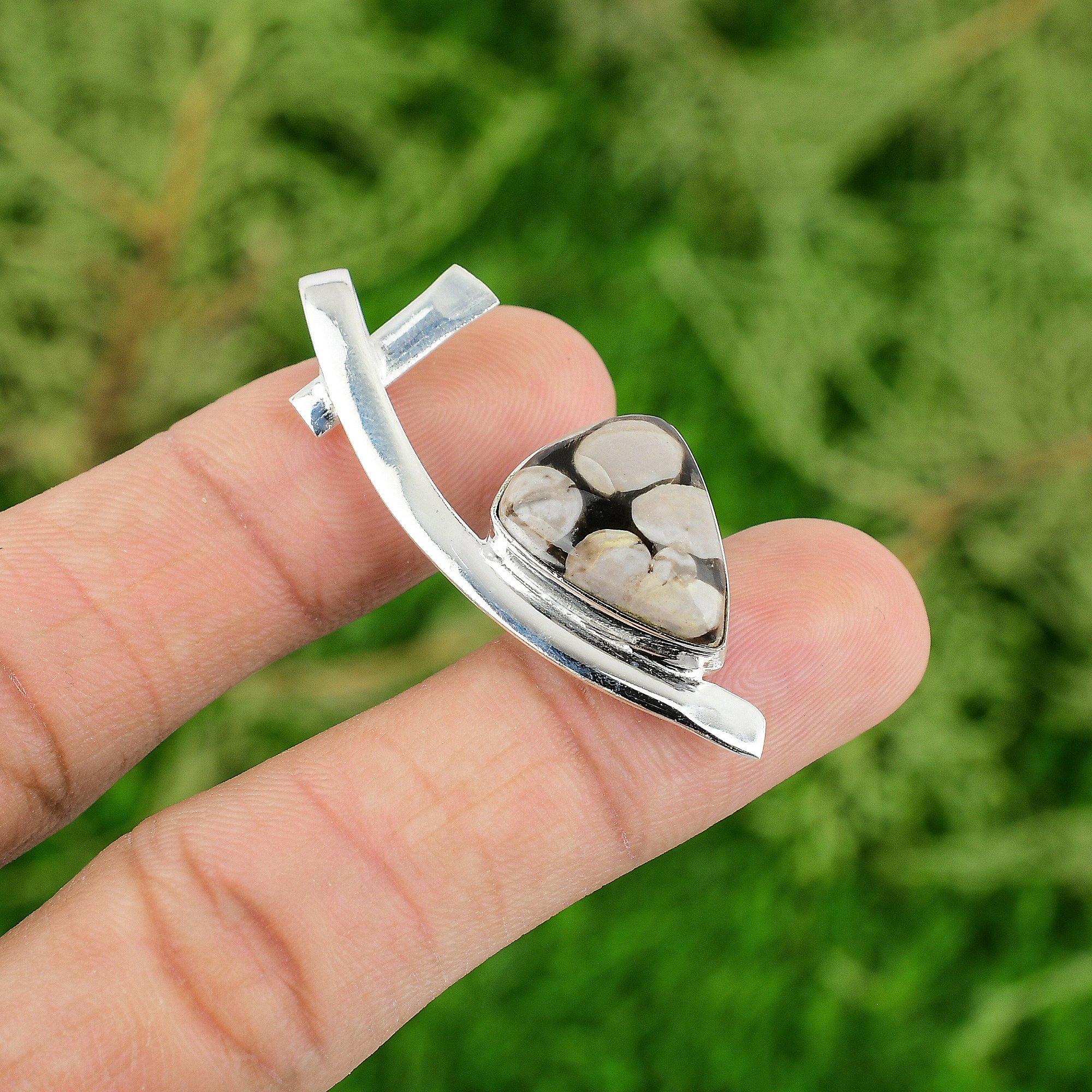 

Сделка ко Дню сестер Подвеска ручной работы из стерлингового серебра 925 пробы с камнем яшма арахисового дерева