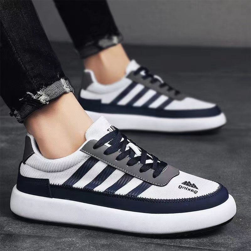 

Осенние новые мужские кроссовки для скейтбординга, легкие и дышащие, спортивные, повседневные, модные туфли, корейская версия белых кроссовок с низким верхом и мягкой подошвой для мужчин 44