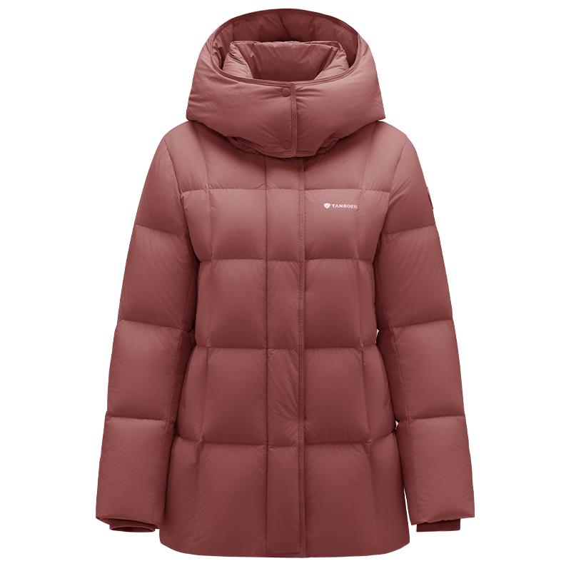 Tamboer Women's Mid-Length Detachable Hood Down Jacket TB5530558Z