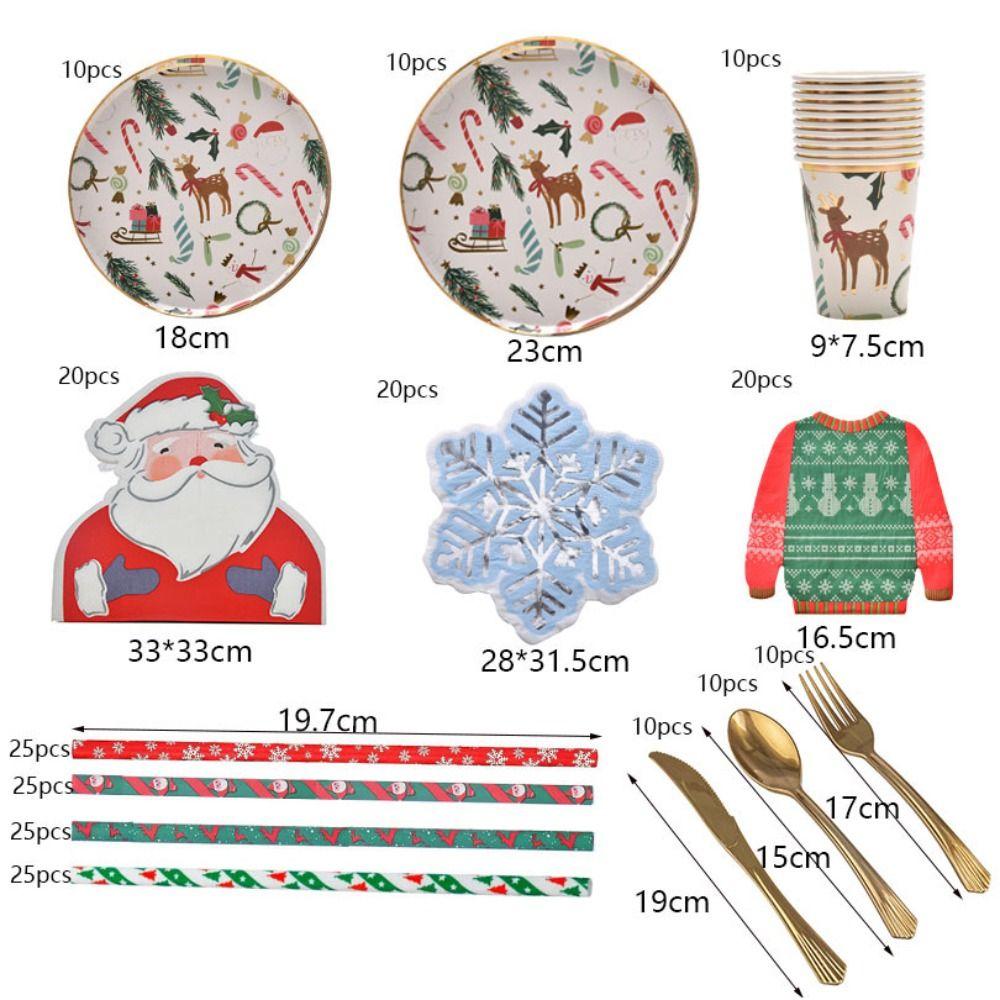 Bronzing Disposable Tableware Serving 10 Paper Plate Convenient Picnic Dinnerware Kids