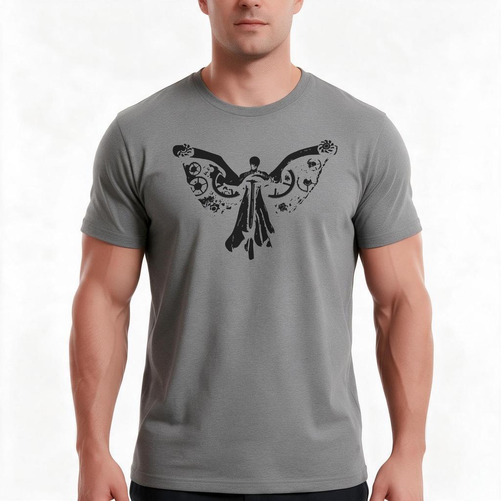 Clockwork Angel Tshirt Summer Casual Cotton Tee Oversized Streetwear Tops Vintage Graphic Print Loose Fit Short Sleeve