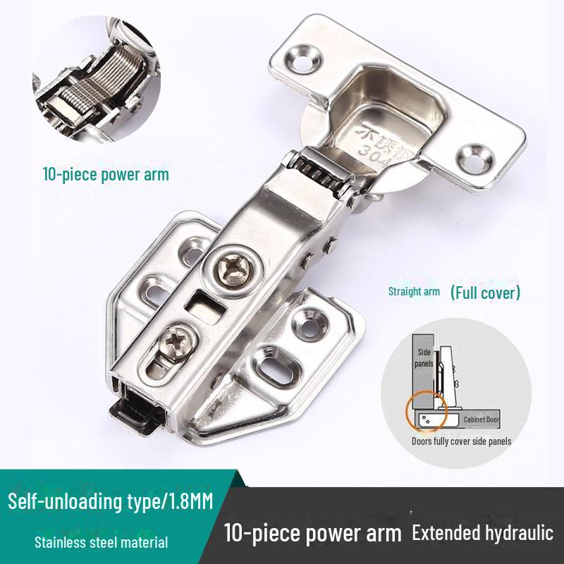 

Петля с гидравлическим пружинным буфером из нержавеющей стали 304 для дверей шкафов и гардеробов