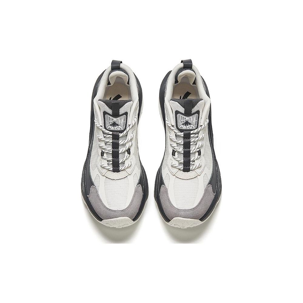 Anta Shanyue Pro LS Comfortable Simple Shock Absorbing Wear Resistant Low Top Casual Shoes Men Sneakers White Gray 112428864-1