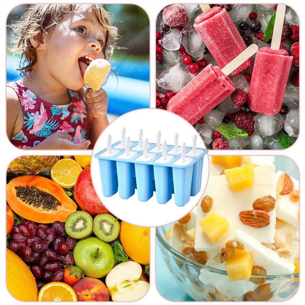 Eisformen mit Stielen Leicht lösbarer Eis am Stiel-Maker Mehrfach-Kavität Wiederverwendbares Herstellungswerkzeug Cakesicles-Form für Teenager Kinder