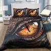 Желтый Глаз Черного Дракона Комплект Пододеяльника Фэнтези Дракон Большой Монстр Готические Постельные Принадлежности Покрывало с Глазами Дракона 2/3 шт.