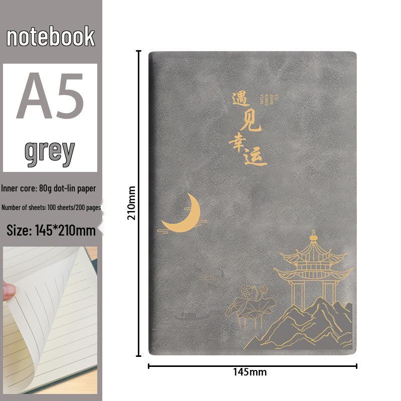A5 Custom Thick Notebook: High-Value Student Prize & Enterprise Meeting Journal with Logo Printing.