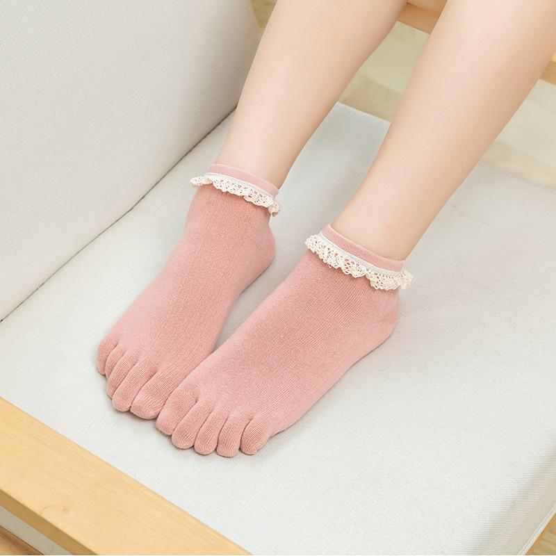 Socks For Women Five Finger Socks Female Sock Solid Color 5 Toe Sock Slippers Girls Lady Harajuku Sweat-absorbing Cotton Socks