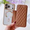 Flip Cover Plating Clear Magnetic Fold Leather Wallte Case For iPhone 17 16 15 14 13 12 11 Pro Max Slot Card Bag Holder Cover