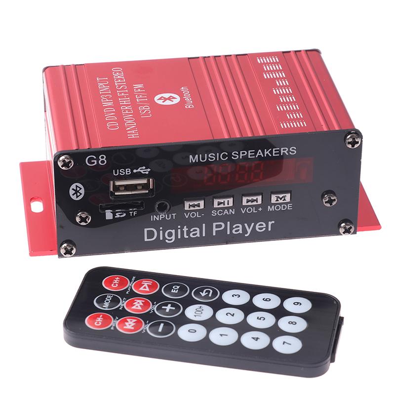 12V 200W 4-Kanal Digitaler Leistungsverstärker Stereo Bluetooth AUX FM MP3 Für G8 Auto