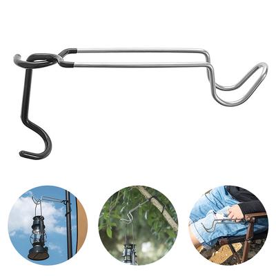 Stainless Steel Camping Light Hook Portable Non-slip Outdoor Camping Equipment Tent Lamp Hanger for