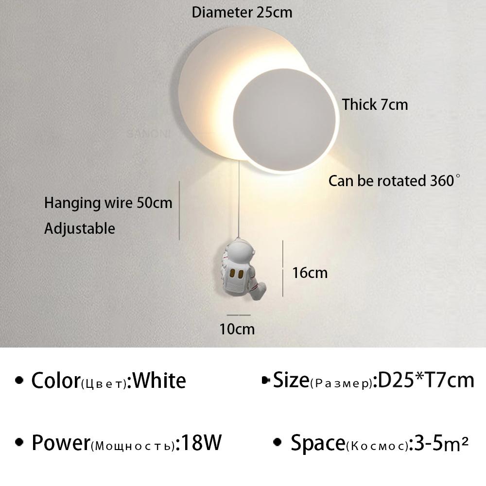 Moderne LED-Wandleuchte für Kinderzimmer, Flur, Treppe, Schlafzimmer, Nachttisch, Wohnzimmer, Heimdekor, Beleuchtungskörper, Wandleuchte, Lüster