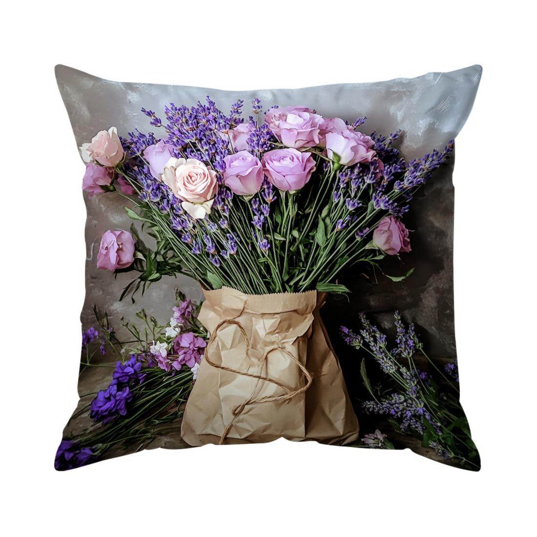 1 винтажная лавандовая наволочка с односторонней печатью 40x40cm/16x16inch