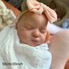 BZDOLL 50cm Soft Vinyl Asleep Reborn Baby Doll with 3D-paint Skin and Visible Veins Toy Asleep Girl Newborn Bebe Kids Art Collection Dolls