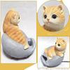 TATOTTE Smartphone Stand - Cute Cat, Realistic Animal, Soothing, Sofa Cat, Interior Decor, Gift, Comes with Round Woven Rug (Sofa Tabby & White)