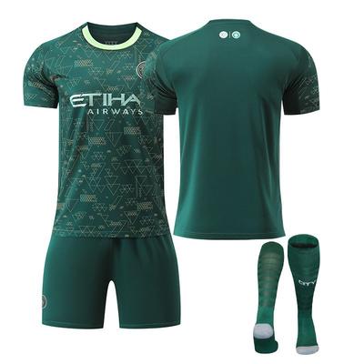25-26 Manchester City's Three Passengers No. 9 Harland Football Uniforms Set Men's 10 Sherki 47 Forden 16 Rodrigo