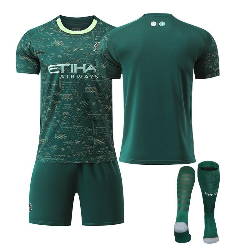 25-26 Manchester City's Three Passengers No. 9 Harland Football Uniforms Set Men's 10 Sherki 47 Forden 16 Rodrigo