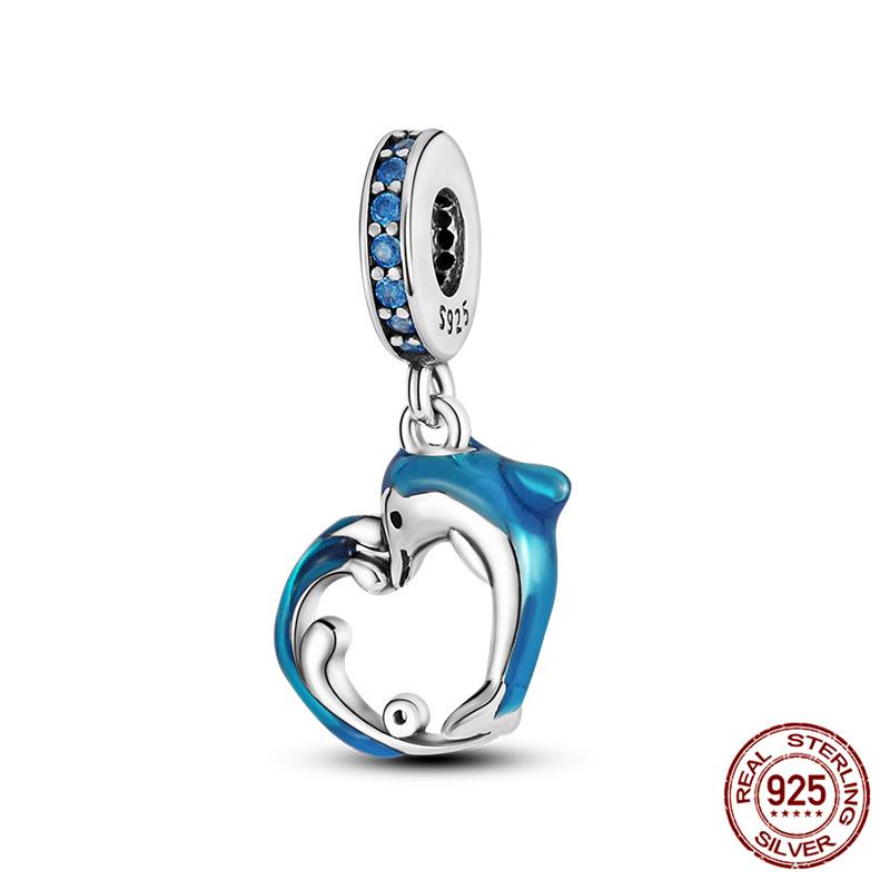 Charm Copper Marine Life Starfish Turtle Charm Bead Fits Women 3Mm Original Bracelet Necklace Diy Fine Jewelry Gift