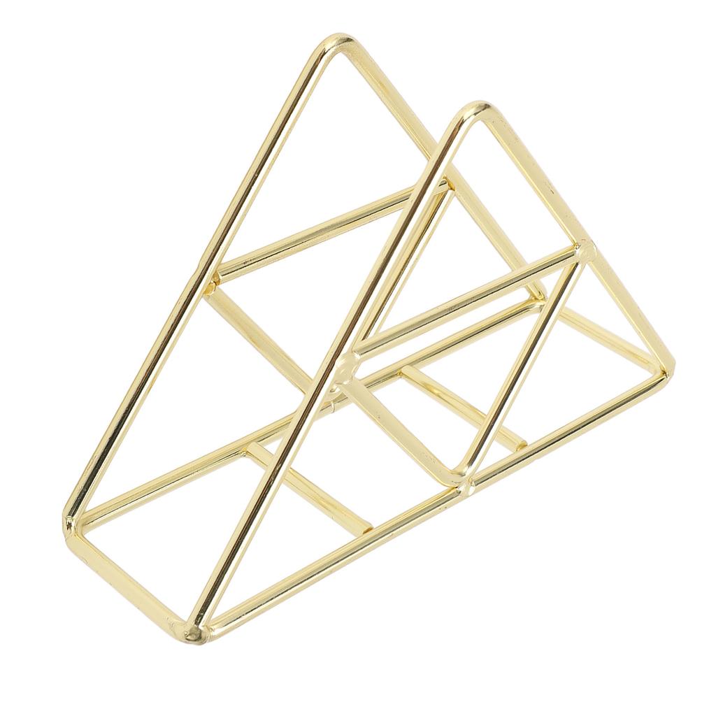 Napkin Holder Fashion Thickened Widened Triangular Freestanding Metal Wrought Iron Vertical Tissue Holder