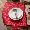 Cotton Linen Christmas Plaid Napkin Xmas Restaurant Dining Decor Table Napkin  Christmas