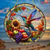 Acrylic Colorful Hummingbird Sun Catcher Rainbow Bird Wind Chimes Crafts Hanging Decor For All Seasons Home Garden Ornament