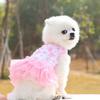 Gifts Party Supplies Peach Blossom Wedding Dress Pet Costume Dog Dress Puppy Clothes Dog Skirts