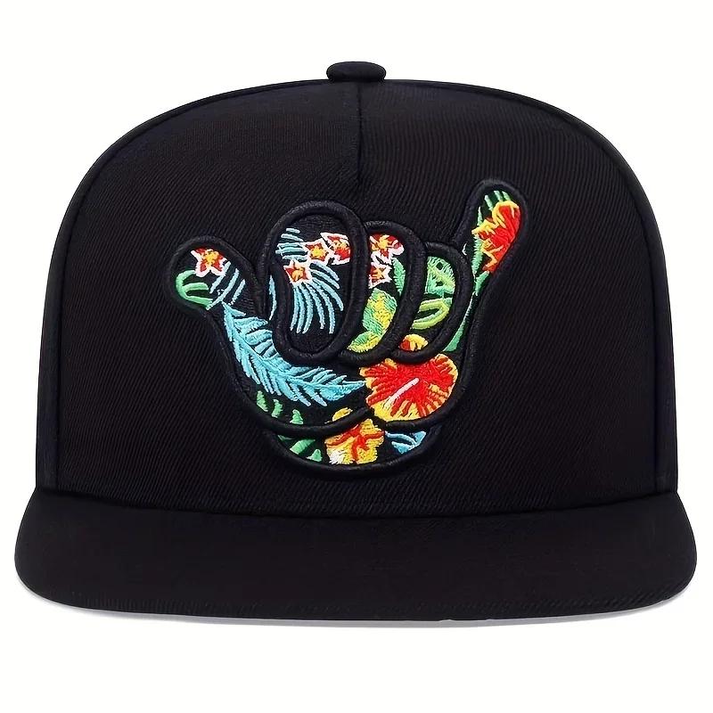 Hip-Hop Stitching Embroidered 666 Fingers Neutral Gender Women  Men For Hats Spring Autumn Outdoor Adjustable Casual Baseball Caps Sunscreen Hat