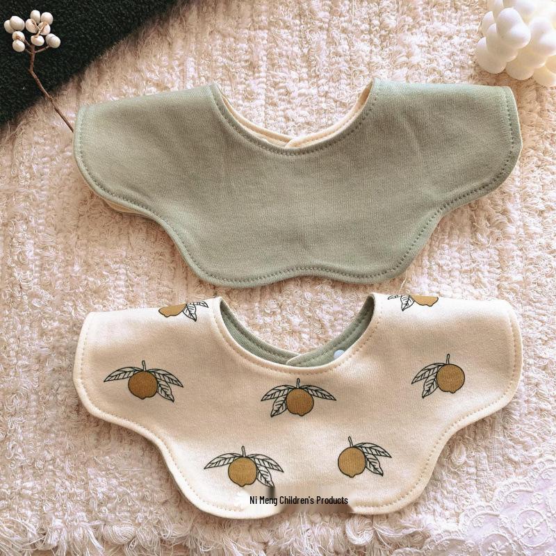 Korean Petal Baby Bib: Reversible, Anti-Vomit, All-Season Neck Scarf