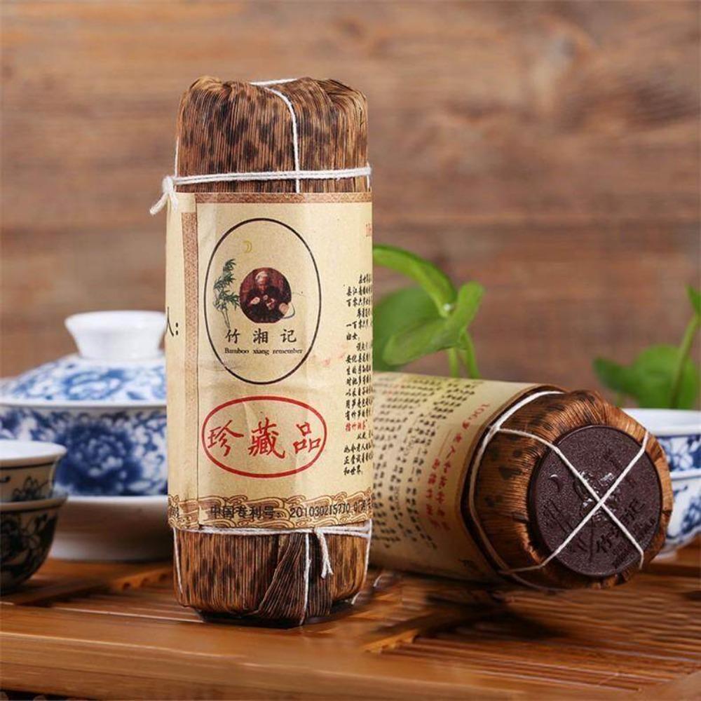 C-HC006 Chinese Green Black Tea 200g Premium Natural Auhua Brick Striped