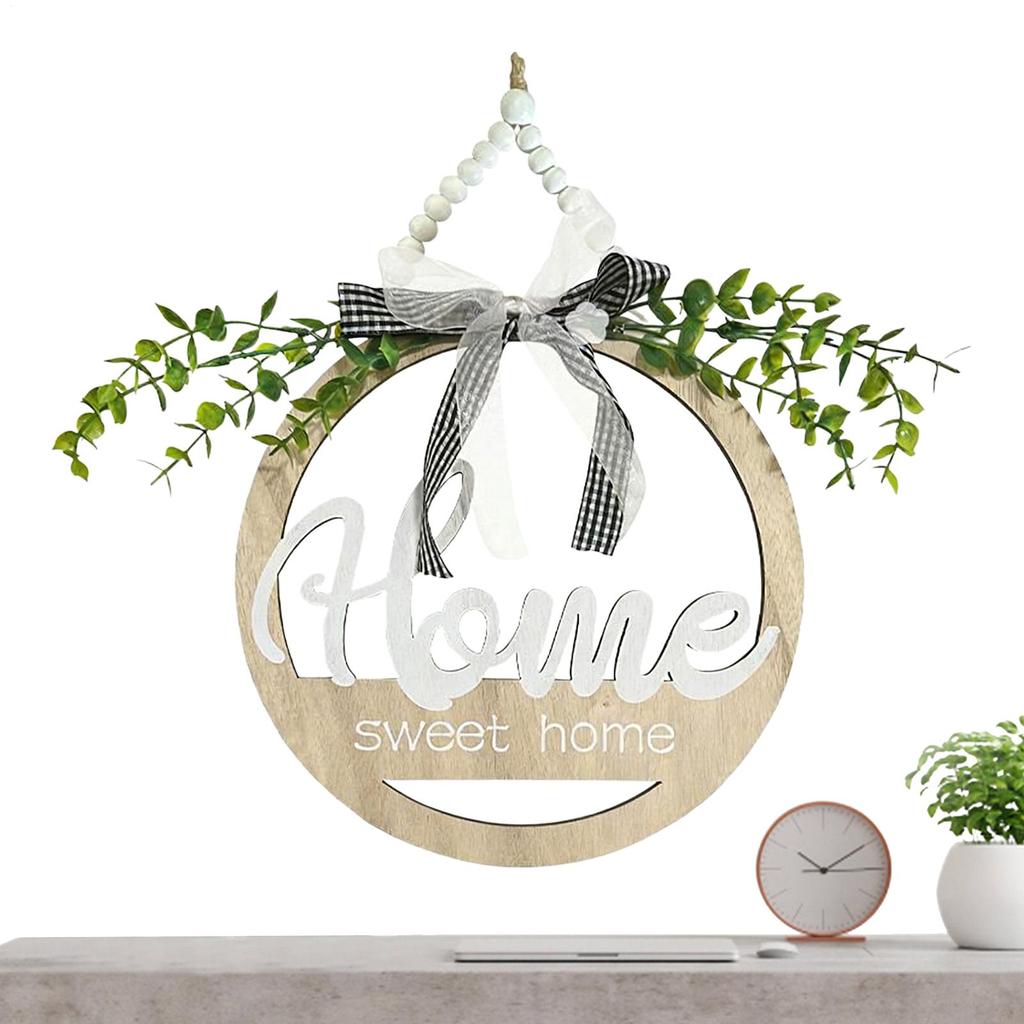 Front Door Welcome Sign Round Rustic Wooden Decorations Bohemian Welcome Door Hanger For Holiday Window Birthday Party