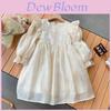 Girl Dress Spring Autumn Bubble Sleeve Dress For Kids 3 To 8 Years Old