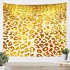 Manfei Gold Leopardendruck Pailletten Wandteppich