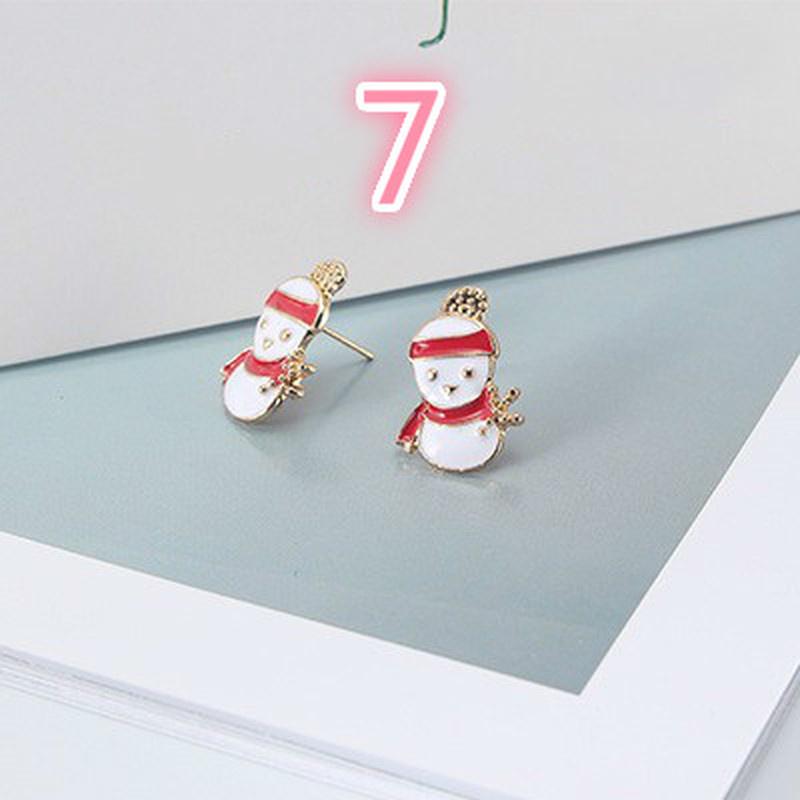8 Styles of Stylish Women's Alloy Christmas Tree Earrings Christmas Gift Earrings.