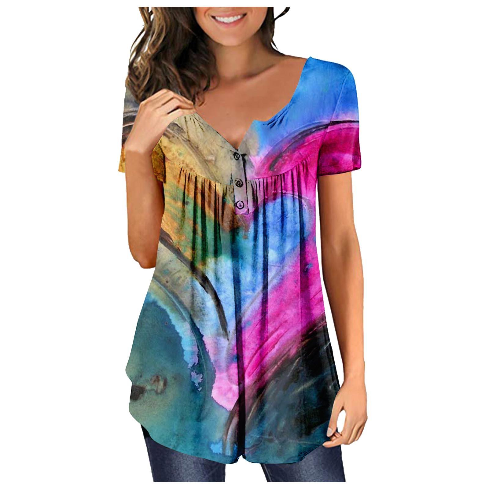 

Женская футболка с принтом Love на День святого Валентина, пуловер с короткими рукавами и воротником на пуговицах, топ XXL