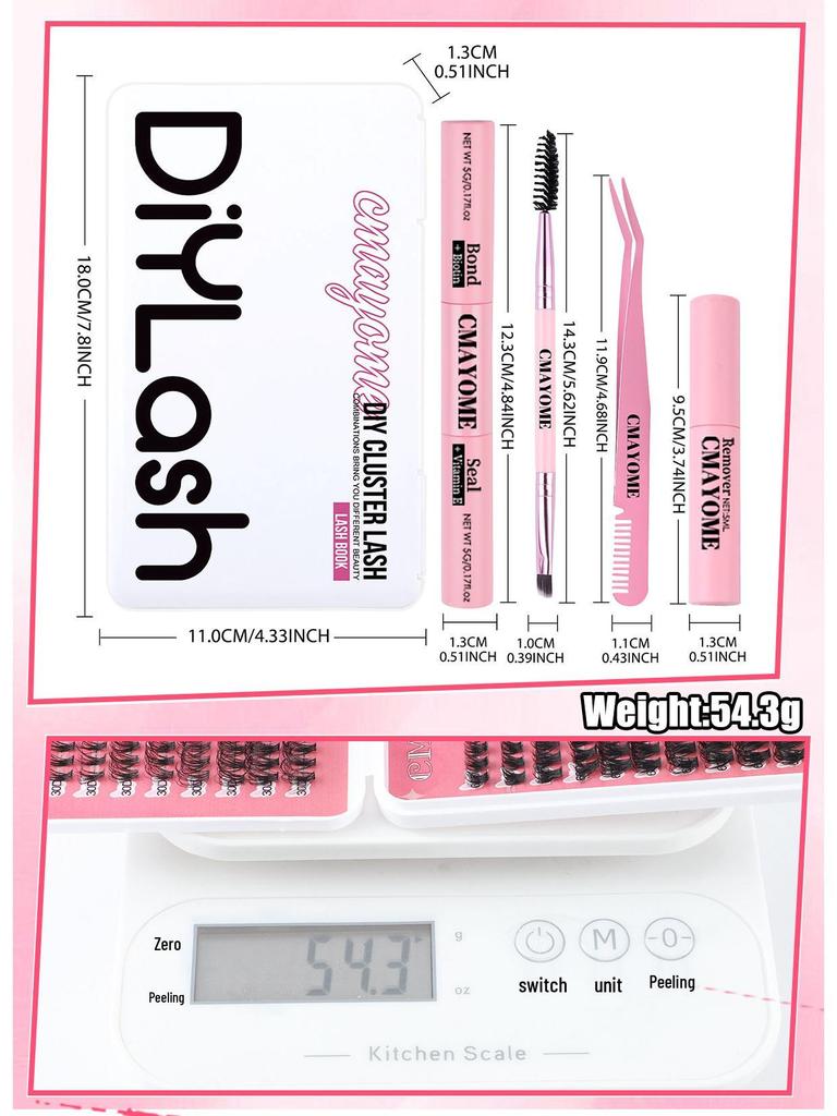 580 Clusters DIY Individual Eyelashes: D Curl, Natural Dense False Eyelash Set with Large Capacity.