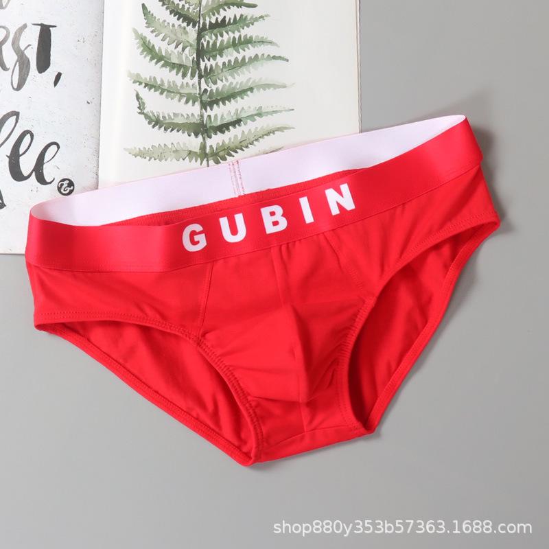 Pánské národní trendy bavlněné kalhotky s nízkým pasem, prodyšné