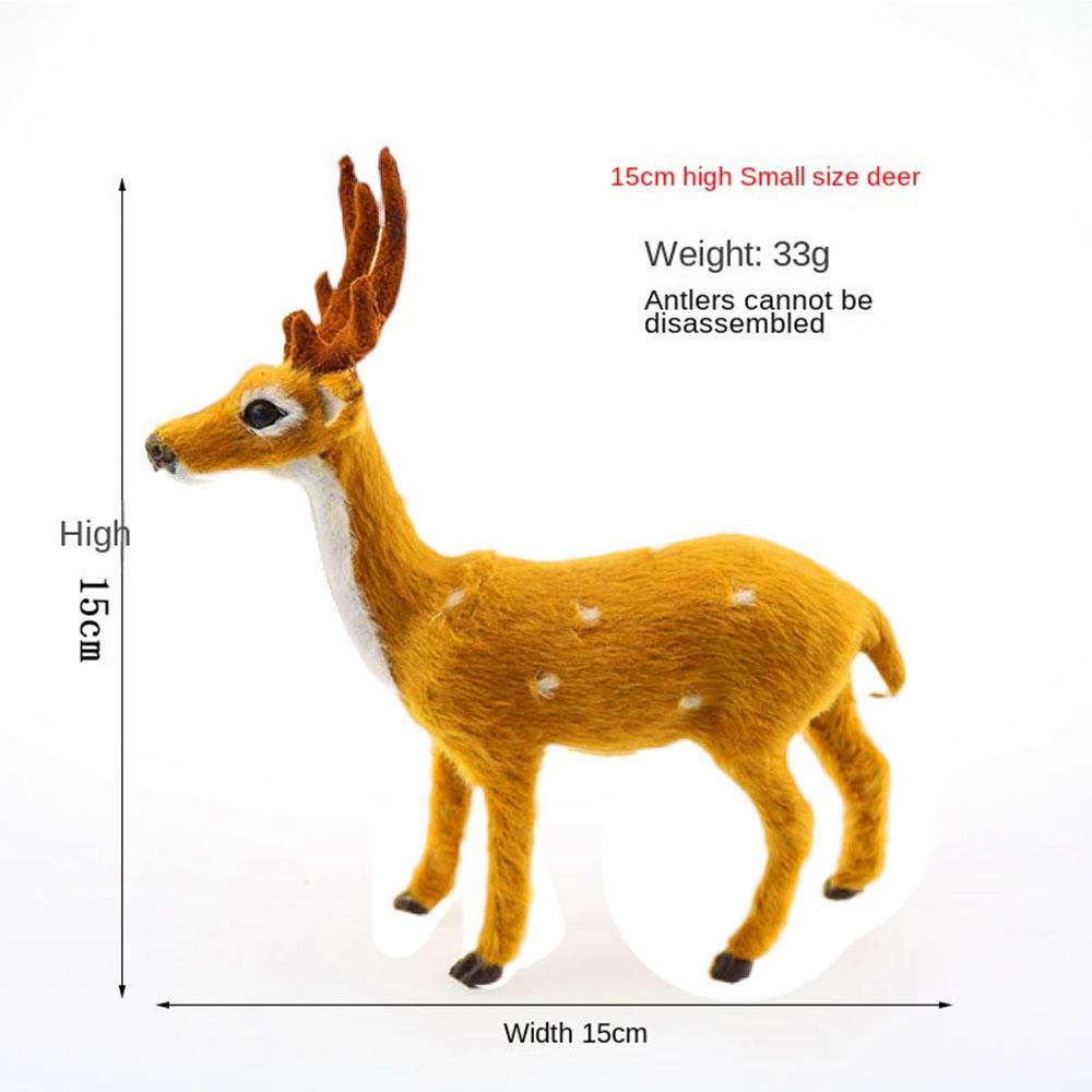 Fawn Sika Deer Christmas Ornaments - Small Decorative Reindeer Props
